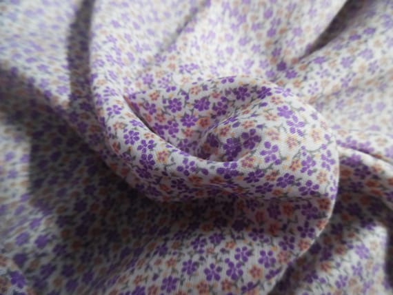 Micro Floral Lavender Print~Imported Cotton Lawn~12"x29"~Great Doll Fabric
