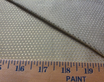 Silk Jacquard~Micro Diamond Design~Old Gold~Reversible~9"x27"~Doll Fabric~Miniatures