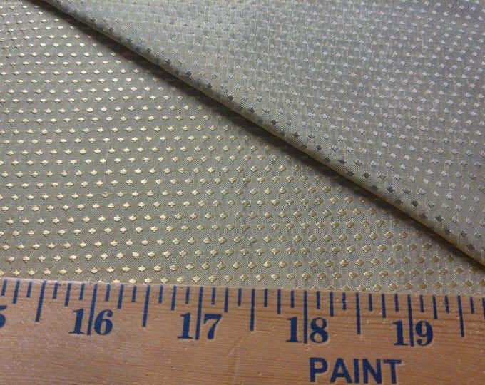 NEW! Silk Jacquard~Micro Diamond Design~Old Gold~Reversible~9"x27"~Doll Fabric~Miniatures