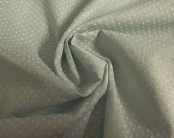 Vintage Dotted Swiss Cotton~White Dots on Light Blue~26"x44"~ONLY PIECE!