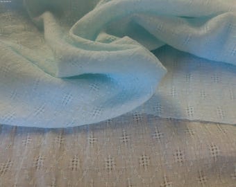 Diamond Leno Weave Cotton Gauze~Light Aqua~18"x30"~Soft~Semi Sheer