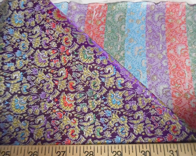 White Purple Silk Cotton Blend Novelty 1024 - 2