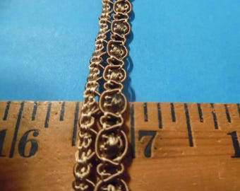 Imported From Italy~ Passementerie  Braid~Antique Brown~Rayon~7/16"x1yd~Soft & Silky