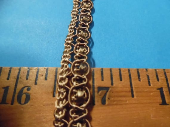 Imported From Italy~ Passementerie  Braid~Antique Brown~Rayon~7/16"x1yd~Soft & Silky