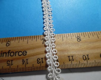 Vintage Miniature Baby Gimp~Optic White~100% Rayon~5/16"~By The Yard~Dolls~Miniatures~Can Be Divided!