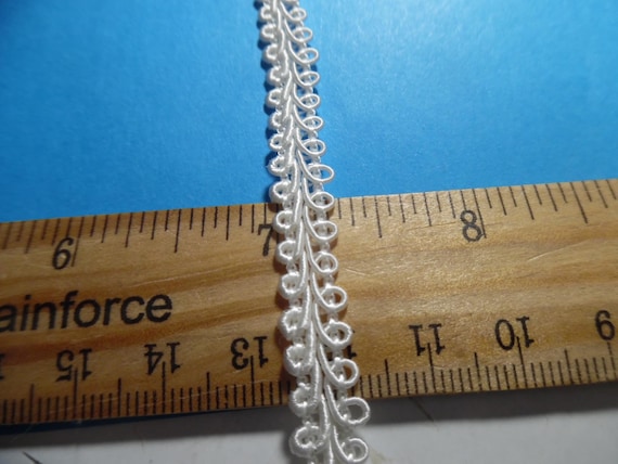 Vintage Miniature Baby Gimp~Optic White~100% Rayon~5/16"~By The Yard~Dolls~Miniatures~Can Be Divided!