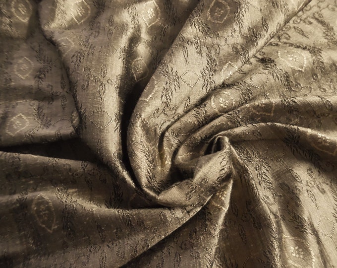 NEW ARRIVAL! Silk Jacquard Damask~Gold/Black~Reversible~12"x27"