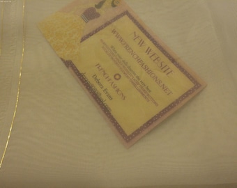 Silk Organdy~Bright White~Sheer~18"x52"~Doll Fabric