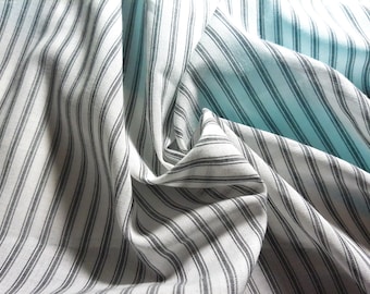 Pima Cotton Voile~Ticking Stripes of Black and White~Silky Hand~18"x30"