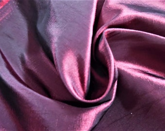 IMPERFECT! Faux Silk Taffeta~Burgundy Wine Color~12"x54"~Polyester~Great for Modern/Vintage Fashion Dolls