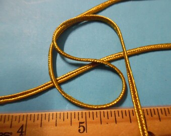 Chinese Soutache~Soft/Shiny~Aztec Gold~3/16"~Doll Trim~Three Yards~100% Nylon