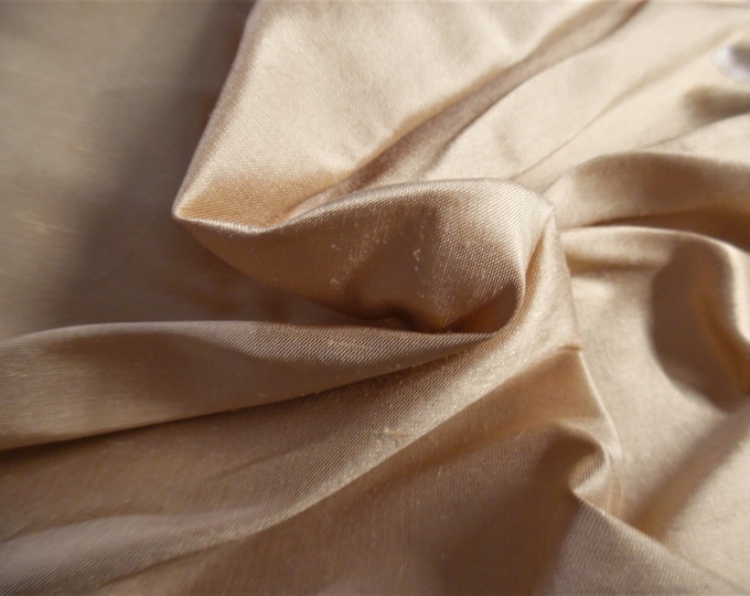 100% Silk Dupioni~Golden Peach~9"x27"~Doll Fabric