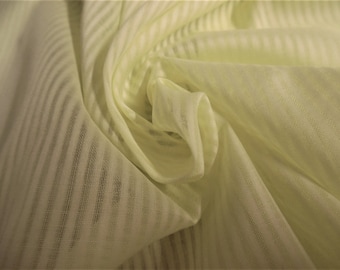 Tiny Shadow Stripe Cotton Voile~Yellow~18"x30"~Semi Sheer