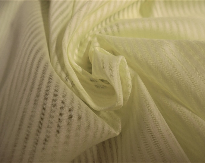 Tiny Shadow Stripe Cotton Voile~Yellow~18"x30"~Semi Sheer