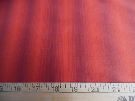 Silk Shantung Faille Weave Suiting~Shades of Red Shadow Stripe~18"x27"~Medium Weight