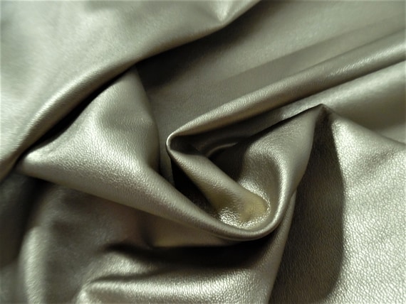 Faux Leather (Pleather)~Metallic Gold~12"x18"~Thin/Soft/Stretchy~Doll Purses, Belts, and Shoes