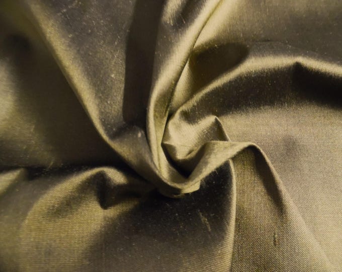 Silk Shantung~Olive Brown~9"x27"~Doll Fabric~LAST!