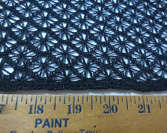 Lace Fabric~Crochet Look~Jet Black~18"x31"~Poly~Modern and Vintage Dolls