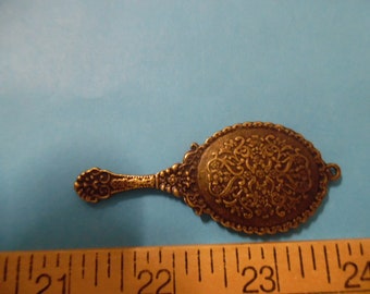 Antique Look French Fashion Doll Hand Held Mirror~Antique Bronze