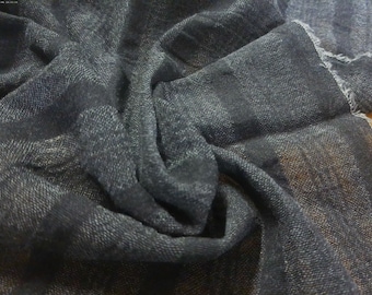 BASEMENT BARGAIN! 100% Cotton Gauze~Stripes~Gray/Black~15"x56"