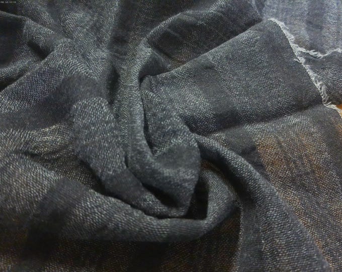BASEMENT BARGAIN! 100% Cotton Gauze~Stripes~Gray/Black~18"x29"