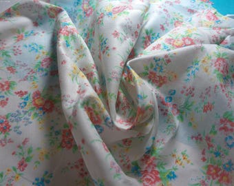 Imported Cotton Batiste~Japan~Multi Color Allover Floral~12"x45"