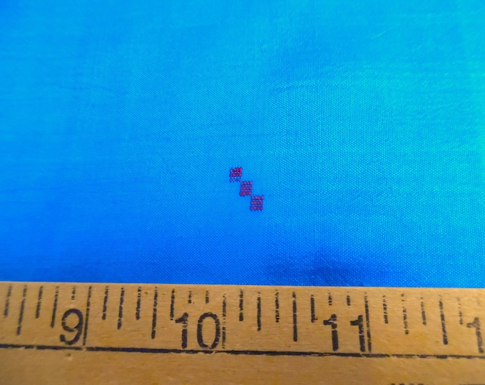 Vintage Sari Silk~Micro Embroidered Aqua~18"x40"~Miniatures/Dolls