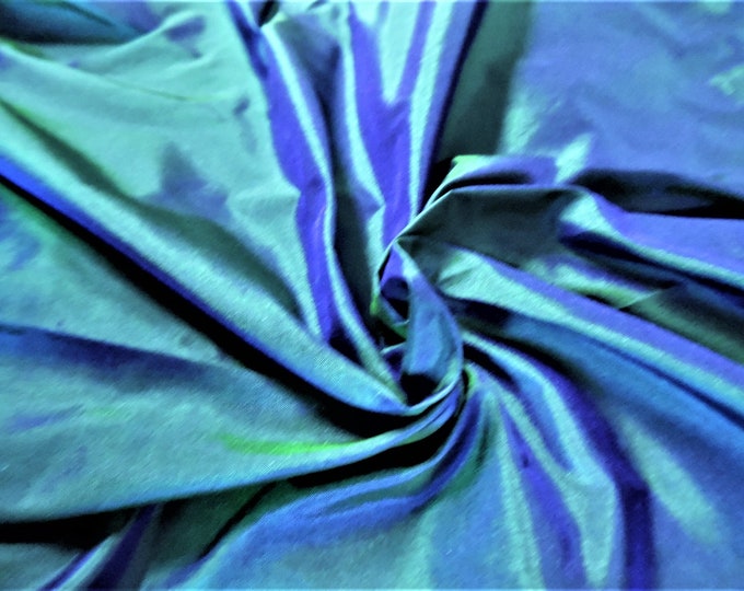 Silk Shot Tissue Taffeta~Blue/Green~9"x22"~Great 4 Miniatures~Small dolls~All dolls!