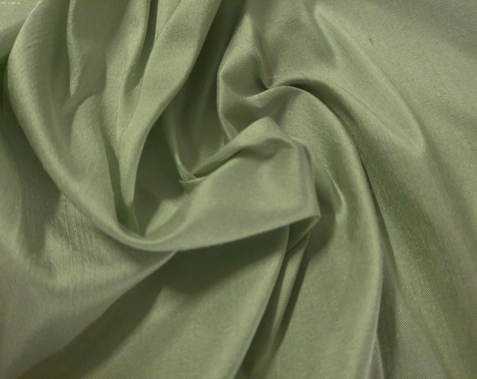 Silk Shot Dupioni Taffeta~MINT FROST~Light Green/Pearl~9"x28"~Doll Fabric