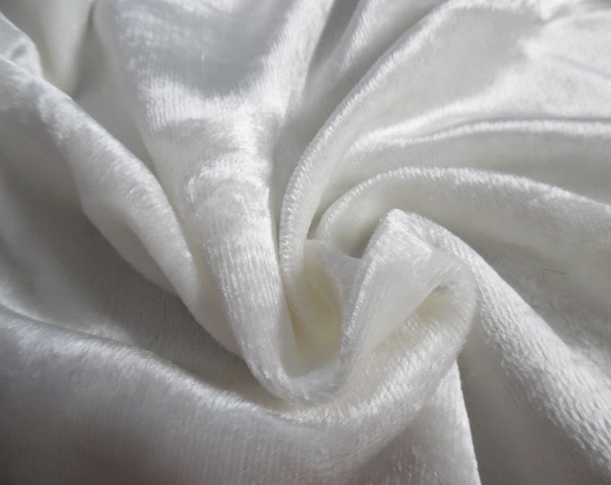 Silk Velvet~Crushed~Candlelight White~9"x22"~Great 4 All dolls!~Flapper