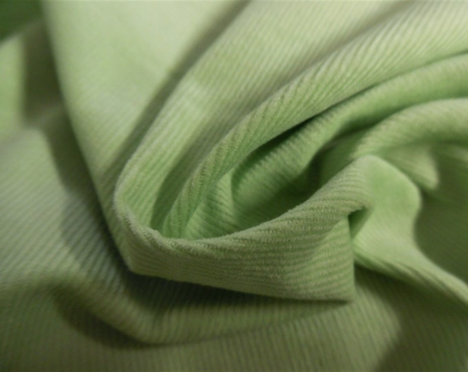 100% Cotton Babywale Cord~Light Green~12"x28"~Light Weight Doll Fabric~Miniatures