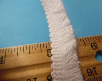 Tiny Brush Fringe~White~ 1/2"x 1YD~Doll Trim!