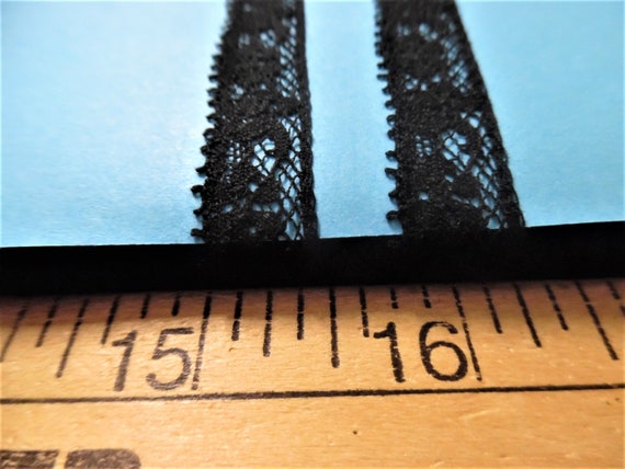 French Cotton Lace~1/2"wide~Black~Capital Imports~BTY~Doll lace~Heirloom Sewing~Flapper