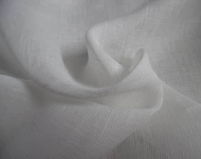 LAST! 100% Linen Gauze~Candlelight White~Light Weight~Semi Sheer~12"x28"~Doll Fabric