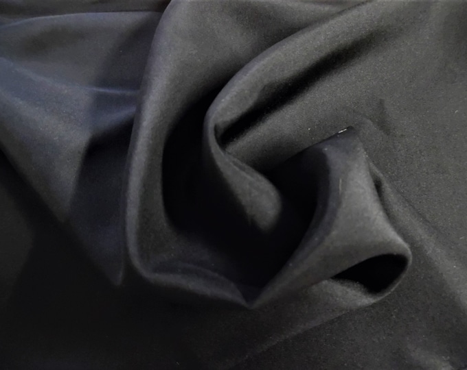 100% Silk Pongee~Obsidian Black~12"x44"~Doll Fabric