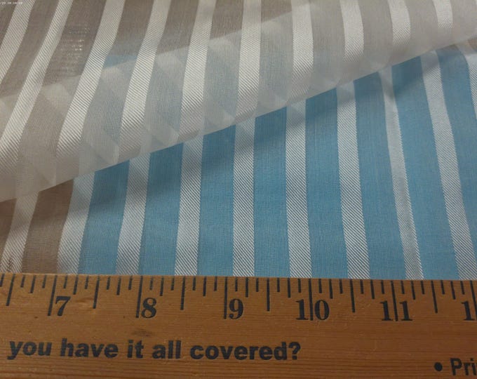 Ribbon Stripe Silk Organza~White~13"x27"~Great for Overlays!