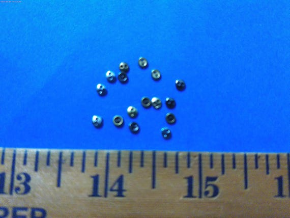 Stash Builder! Miniature Metal Doll Buttons~Sew 2 Holes~2.8MM~4 Colors~16 Buttons