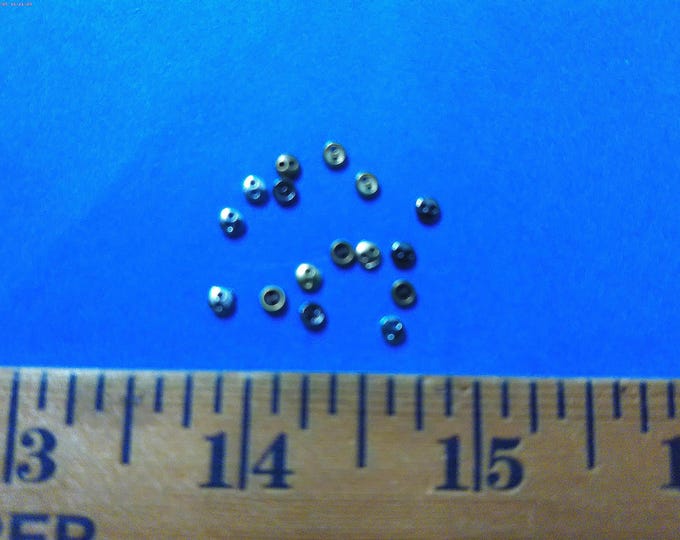 Stash Builder! Miniature Metal Doll Buttons~Sew 2 Holes~2.8MM~4 Colors~16 Buttons