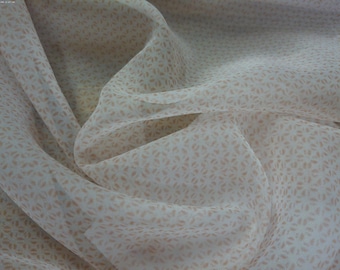 LAST! Nylon Chiffon~Micro Print~Shades Pink on White~7"x59"~Soft~Sheer