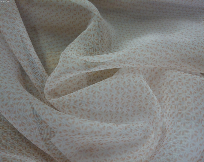 Nylon Chiffon~Micro Print~Shades Pink on White~12"x59"~Soft~Sheer