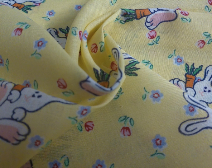 BASEMENT BARGAIN! Lt.Wt. Cotton~Spring/Easter Print~Bunnies~27"x46"
