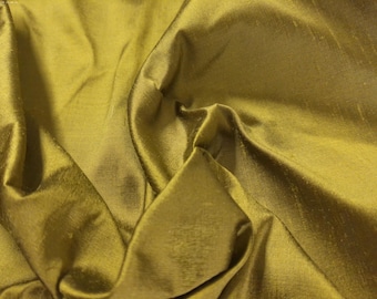 100% Silk Dupioni~Antique Bronze~9"x27"~Doll Fabric