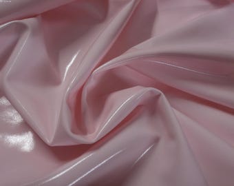 Faux Leather (Pleather)~Shiny Soft Pink Patent~12"x18"~Doll Purses, Belts, and Shoes