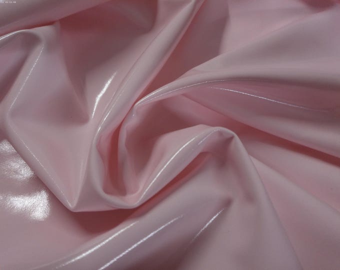 Faux Leather (Pleather)~Shiny Soft Pink Patent~12"x18"~Doll Purses, Belts, and Shoes