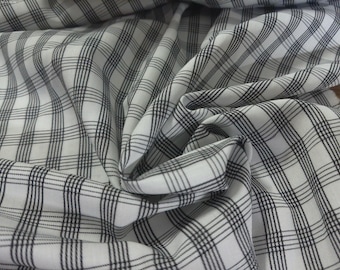 Tiny Plaid Pima Cotton~Black andWhite~18"x30"~Great Doll Fabric