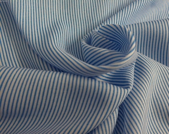 Micro Pin Stripe Voile~Blue and White~18"x28"~Great Doll Fabric