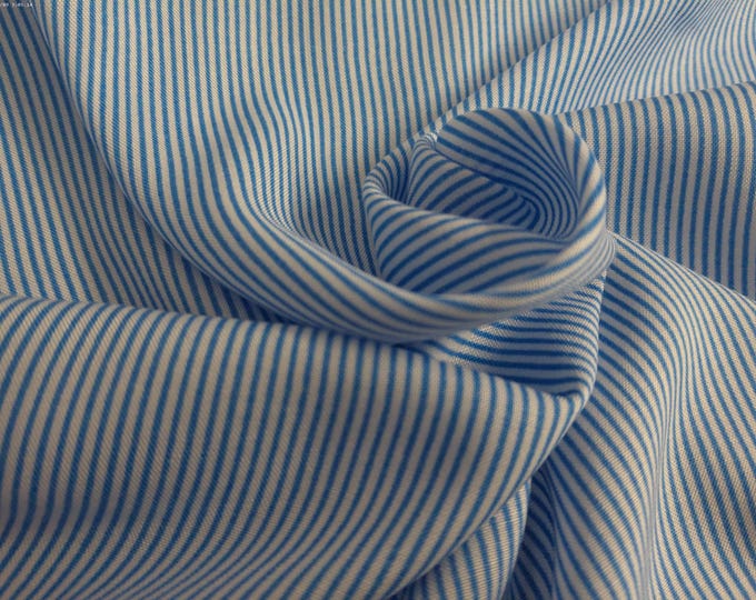 Micro Pin Stripe Voile~Blue and White~18"x28"~Great Doll Fabric
