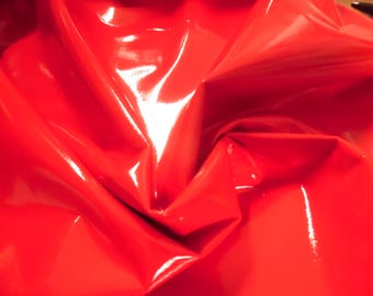 Faux Leather (Pleather)~Shiny Fire Engine Red Patent~12"x18"~Doll Purses, Belts, and Shoes
