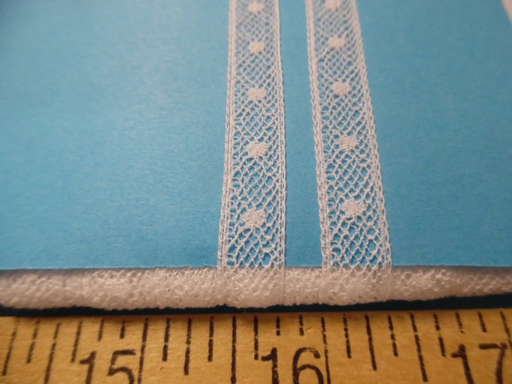 French Insertion Lace~3/8"wide~White~Capital Imports~BTY~Doll lace~Heirloom Sewing
