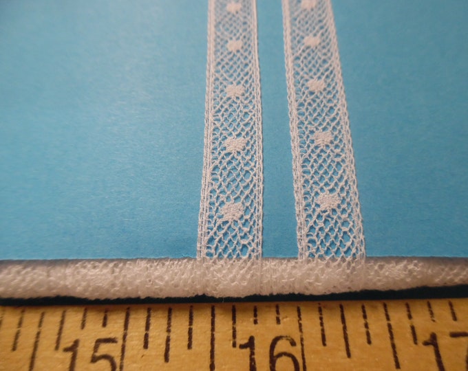 French Insertion Lace~3/8"wide~White~Capital Imports~BTY~Doll lace~Heirloom Sewing